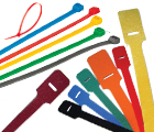Abrazaderas de colores de cable